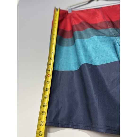 O'Neill Men’s Board Shorts Beach Surf Swim Ocean Y2K Striped Red/Blue Size 40 - Picture 12 of 12
